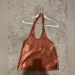 Nasty Gal pink disco halter top